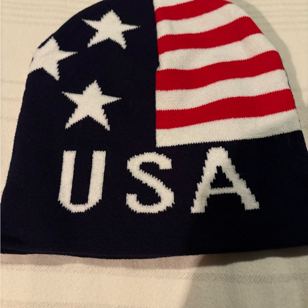 USA Flag Beanie Hat